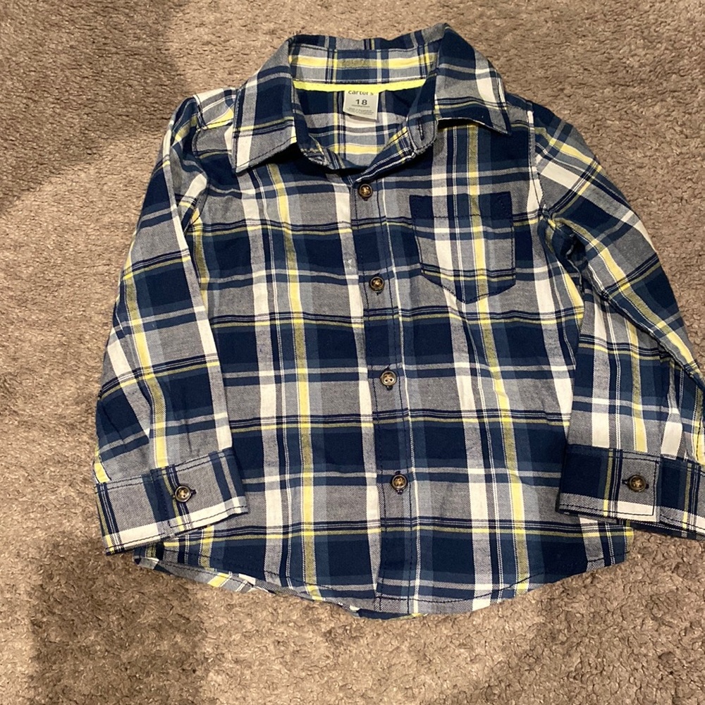 Carters dress up flannel